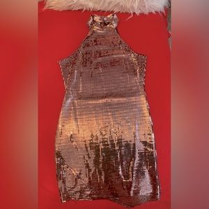 Akira Pink Sequins Dress NWT